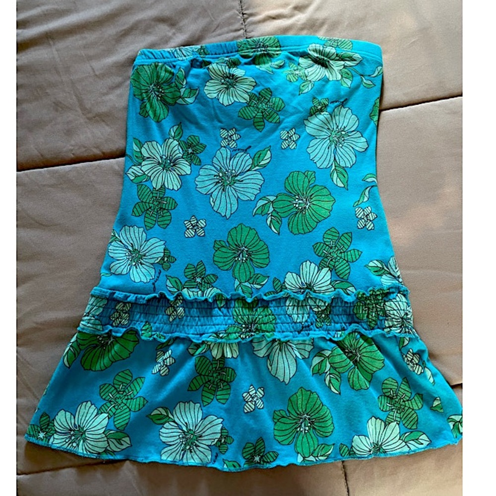 Guess strapless floral top